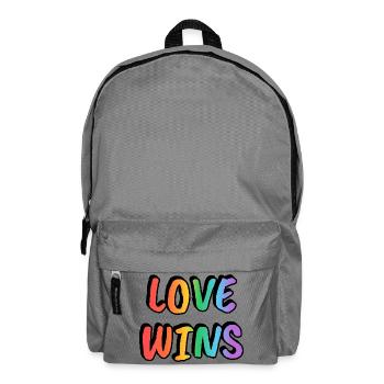 Love Wins Rainbow Gradient - Backpack - elephant grey - Front