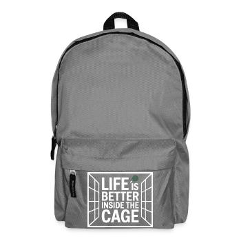 Padel Spieler Life Is Better Inside The Cage Padel - Rucksack - Mittelgrau - Vorne
