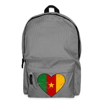 Cœur du drapeau du Cameroun - Sac à dos - gris éléphant - Devant