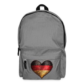 Deutschland Herz - Rucksack - Mittelgrau - Vorne