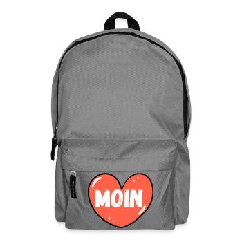 Moin with heart - Backpack - elephant grey - Front