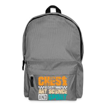 Schach Schachspieler Schachbrett - Rucksack - Mittelgrau - Vorne