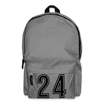 24 Zahl symbol - Rucksack - Mittelgrau - Vorne