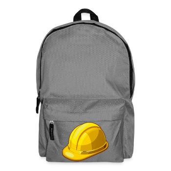 Gelber Schutzhelm - Rucksack - Mittelgrau - Vorne