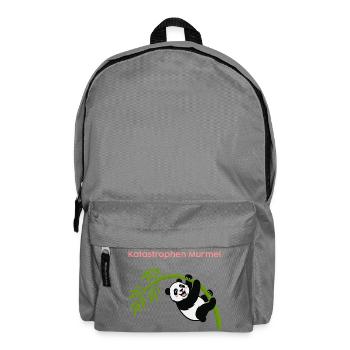 Katastrophen Murmel: Panda am Bambus - Rucksack - Mittelgrau - Vorne