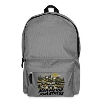 koa Motor koa Stress - kein Motor kein Stress, MTB - Rucksack - Mittelgrau - Vorne