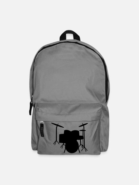 Drums Schlagzeug Drum - Rucksack - Mittelgrau
