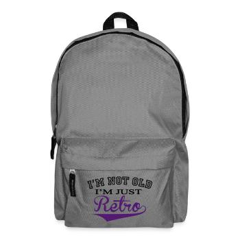 Not Old....Retro - 2 Colour - Rucksack - Mittelgrau - Vorne