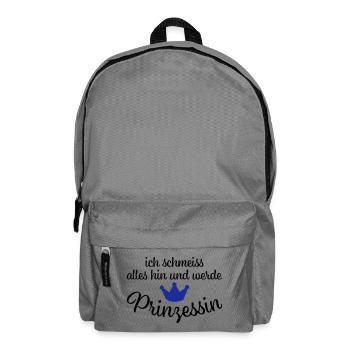 Lustige Sprüche - Rucksack - Mittelgrau - Vorne