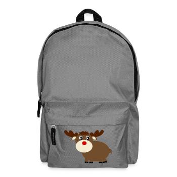 Rentier Weihnachten - Rucksack - Mittelgrau - Vorne