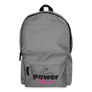 Power Mom black-pink - Backpack - elephant grey - Front