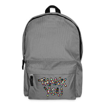 Merci couleurs néon Merci police - Sac à dos - gris éléphant - Devant