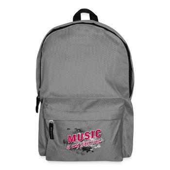 Music is my first love with stormy Background - Backpack - elephant grey - Front