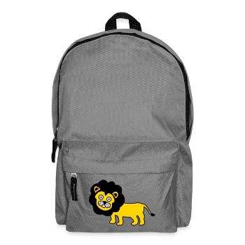 Lion as a children's design - Backpack - elephant grey - Front