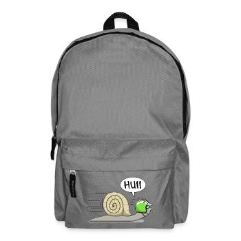 Racing snail - now also in green - Backpack - elephant grey - Front