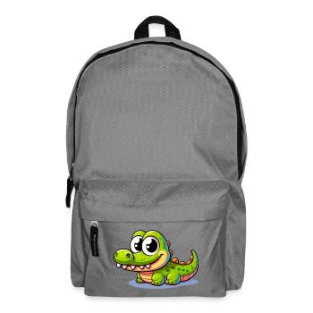 Alligator Crocodile - Backpack - elephant grey - Front