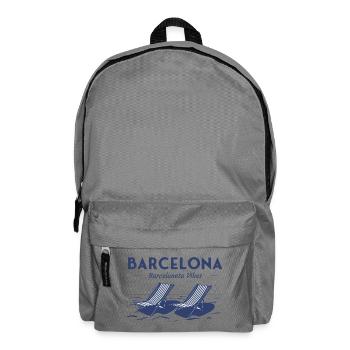 Barcelona Barceloneta Beach Chairs Summer Vibes - Backpack - elephant grey - Front
