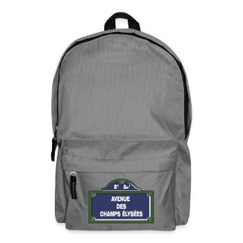 Vintage Parisian Street Signage Street Sign - Backpack - elephant grey - Front