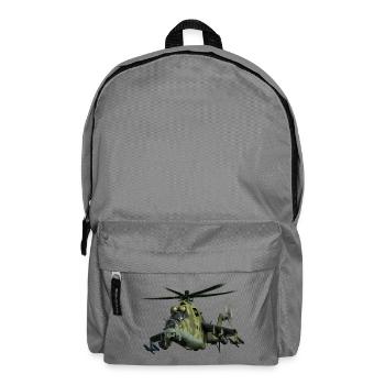 Fighter Aircraft Camouflage Pattern Helicopter - Backpack - elephant grey - Front