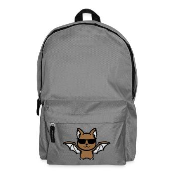 Cute Bat Sunglasses Cool Halloween Funny - Backpack - elephant grey - Front