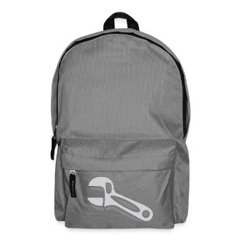 Comic-Schraubenschlüssel – Werkzeug Illustration - Rucksack - Mittelgrau - Vorne