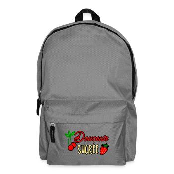 Cherry and Strawberry Sweet Treat - Backpack - elephant grey - Front
