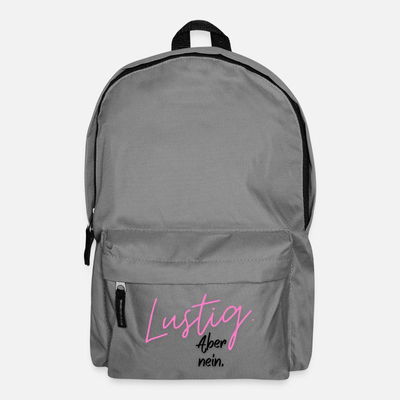 Lustig. Aber nein. - Rucksack - Mittelgrau
