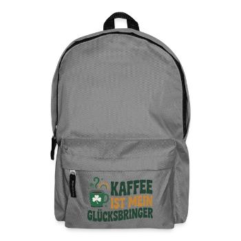Coffee is my lucky charm - Backpack - elephant grey - Front