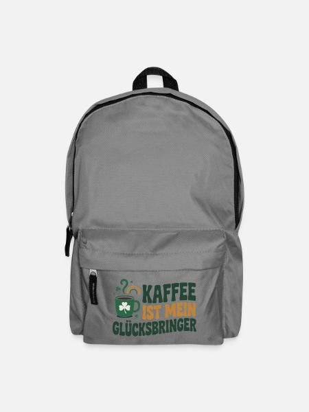Kaffee ist mein Glücksbringer - Rucksack - Mittelgrau
