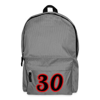 30. 30 ANS. 30e ANNIVERSAIRE. ANNIVERSAIRE 30 ANS. - Sac à dos - gris éléphant - Devant