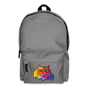 Colorful truck - Backpack - elephant grey - Front