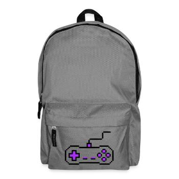 Retro Gamepad Controller Zocker - Rucksack - Mittelgrau - Vorne
