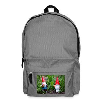 Gartenwichtel im Blumengarten - Rucksack - Mittelgrau - Vorne