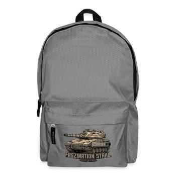 Merkava Panzer – Faszination Stahl. Nicht Krieg. - Rucksack - Mittelgrau - Vorne