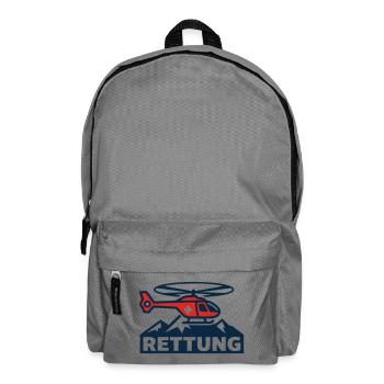 Rettungshubschrauber Logo - Rucksack - Mittelgrau - Vorne