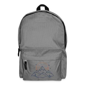 Berglandschaft mit Sonne - Rucksack - Mittelgrau - Vorne