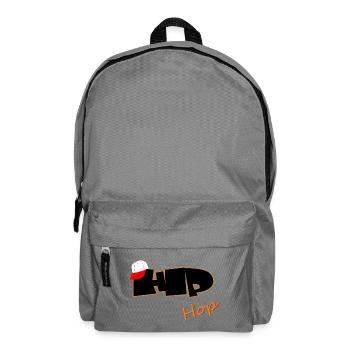 Hip Hop Typo with Baseball Cap - Backpack - elephant grey - Front