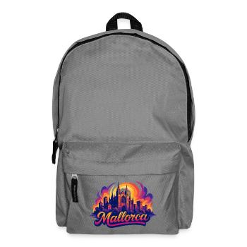 Silhouette épique et colorée de Majorque - Sac à dos - gris éléphant - Devant