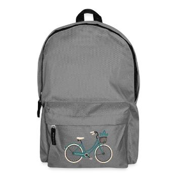 Citybike Fahrrad mit Korb Shirt - Rucksack - Mittelgrau - Vorne