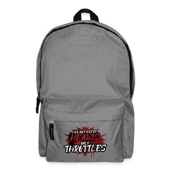Ich breche nur Drosselregler - Rucksack - Mittelgrau - Vorne