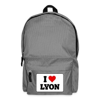Ich liebe Lyon, ich liebe Lyon – Amour Ville - Rucksack - Mittelgrau - Vorne