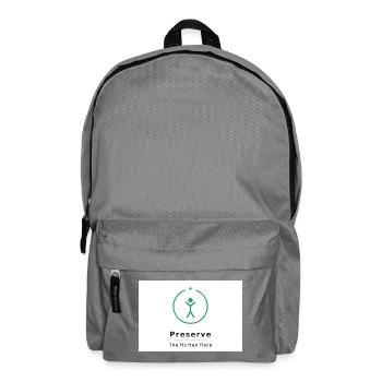 Menschheit Bewahren Symbol - Rucksack - Mittelgrau - Vorne