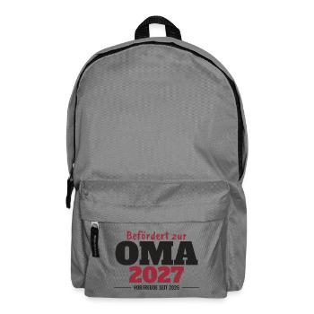Befördert zur Oma 2027 - Rucksack - Mittelgrau - Vorne