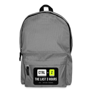 Strg Z: Die letzten 3 Stunden - Rucksack - Mittelgrau - Vorne