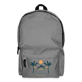 Palmenstrand Hängemattenzauber - Rucksack - Mittelgrau - Vorne
