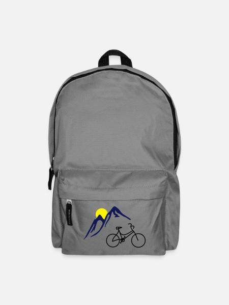 Vélo, montagnes et soleil - Sac à dos - gris éléphant