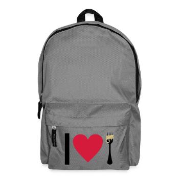 I love Pasta - Rucksack - Mittelgrau - Vorne