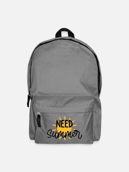 Need Summer / Sonne / Eté / Holidays / Sun / Beach - Backpack - elephant grey