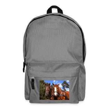 Horses team - Backpack - elephant grey - Front