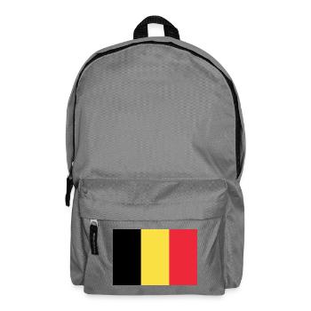 sticker flag of Belgium Belgien Fahne drapeau - Backpack - elephant grey - Front